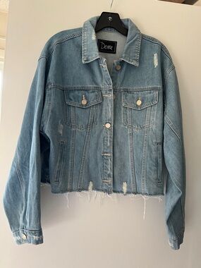 Detre Light Blue Distressed Denim Jacket